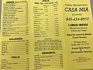 Casa Mia menu