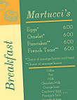 Martucci's menu