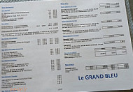 Le Grand Bleu menu