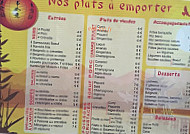 Le Bus d'Asie menu