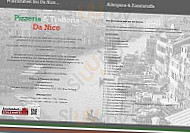 Pizzeria Da Nico menu