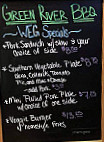 Green River Barbeque menu