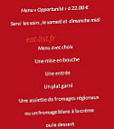 Le Valjoly menu