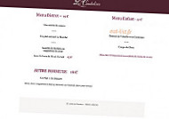 Les Caudalies menu