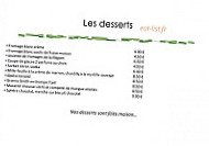 Les Soldanelles menu