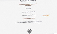 Le Relais Du Bas Limousin menu