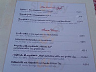 Alpenhof menu