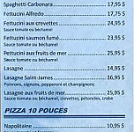 Saint-James au Bar de l'Eau menu