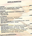 La Maison des Crepes menu