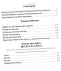 Les Tontons Burgers menu