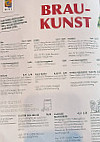 Vulkan Brauerei menu