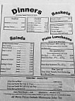 Sandy's Cafe menu