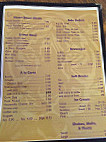 Tiger Hut Cafe menu