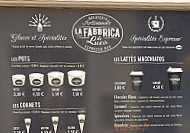 La Fabbrica De Luca menu