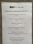 Hotel-Restaurant Hubertushof menu