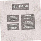 El Paso menu