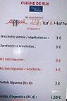 Taf Et Maffe menu