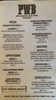 Pirogue's Whiskey Bayou menu