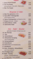 Asia Döner menu