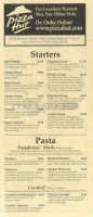 Eureka Pizza menu