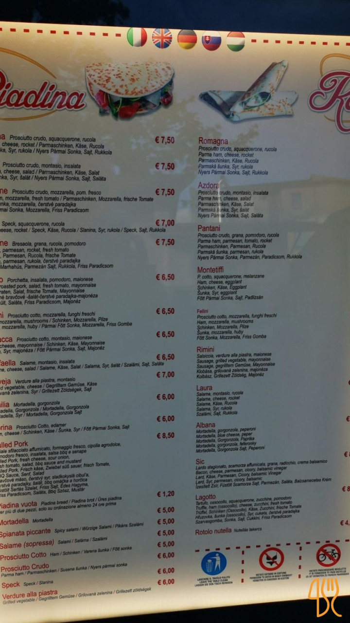 Piadina Dorina Carta