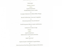 La Cour des Chasseurs menu