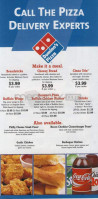 Domino's Pizza menu