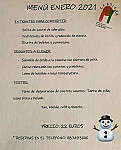 Rural La Bolera menu