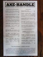 The Axe-handle menu