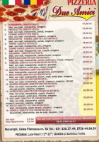 Pizzeria Due Amici menu