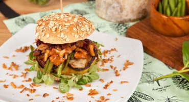 Bunte Burger Veganes Bio food