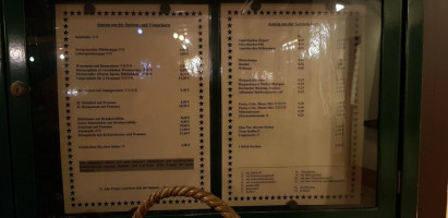 Gasthaus Zum Sternen menu