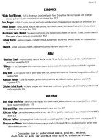 Barley Brown's Brew Pub menu