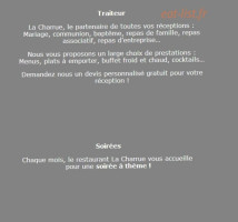 La Charrue menu