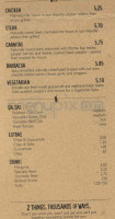 Chipotle Mexican Grill menu