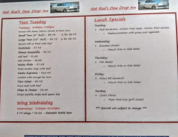 Dew Drop Inn menu