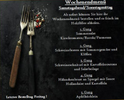 Zum Holzfäller menu