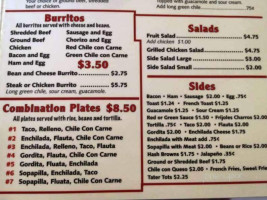 La Esquina De Mesilla menu