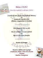 Hotel le Relais de Beaulieu menu