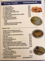 Arrey Cafe menu