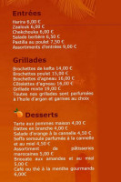 Les Jardins de Marrakech menu