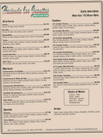 Hacienda Las Juanitas menu