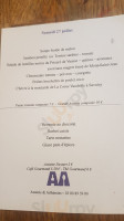 Bistrot Anatole & Arthemiss menu