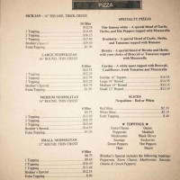 Brother's Pizza menu