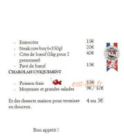 Le P'tit Resto menu