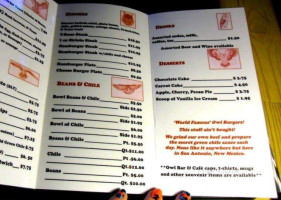 The Original Owl Cafe menu