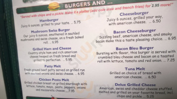 Green Acres Cafe menu