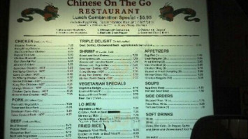 Chinese On The Go menu