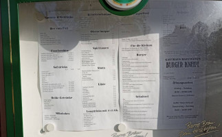 Burger Kneipe menu