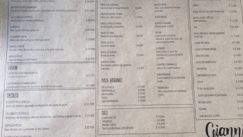 Gianni Trattoria menu